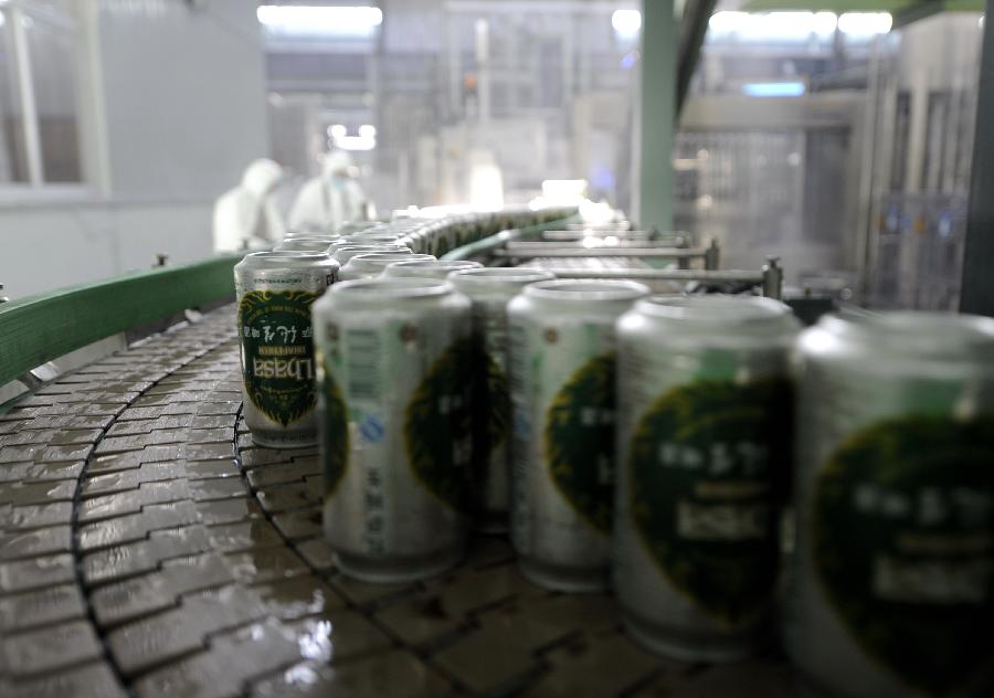 灌裝啤酒輸送流水線 灌裝啤酒輸送流水線