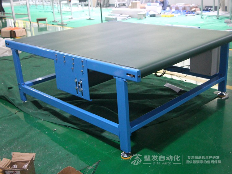 藍色碳鋼烤漆大線結構皮帶輸送機 藍色碳鋼烤漆大線結構皮帶輸送機