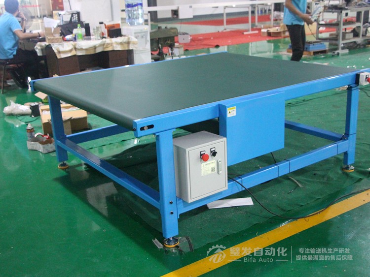 藍色碳鋼烤漆大線結構皮帶輸送機 藍色碳鋼烤漆大線結構皮帶輸送機