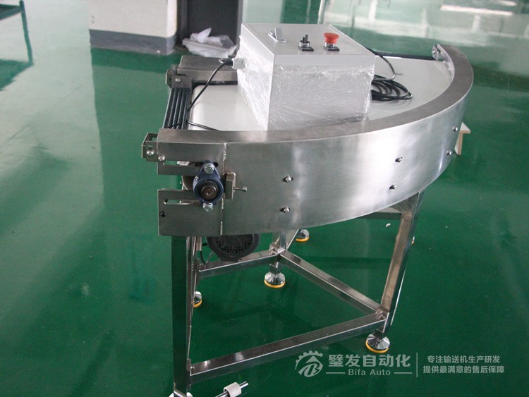 整機不銹鋼白色食品級皮帶90度轉彎機 整機不銹鋼白色食品級皮帶90度轉彎機