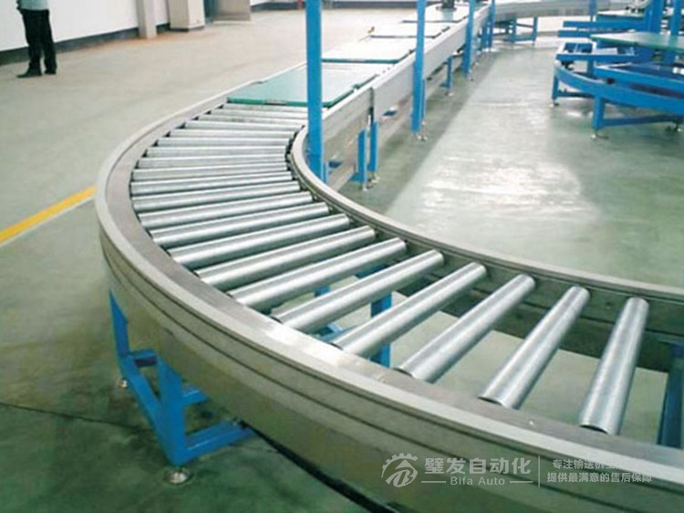不銹鋼滾筒轉彎輸送機